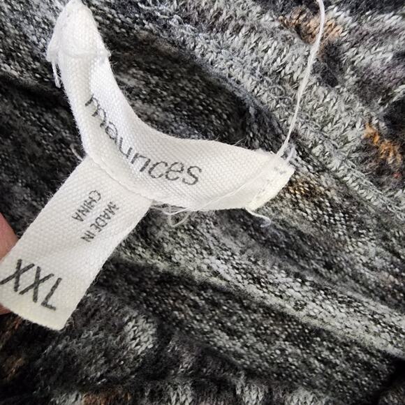 Maurices Women Sweater Size XXL Leopard Print Cowl Neck Drawstring Pullover Knit - Picture 8 of 11